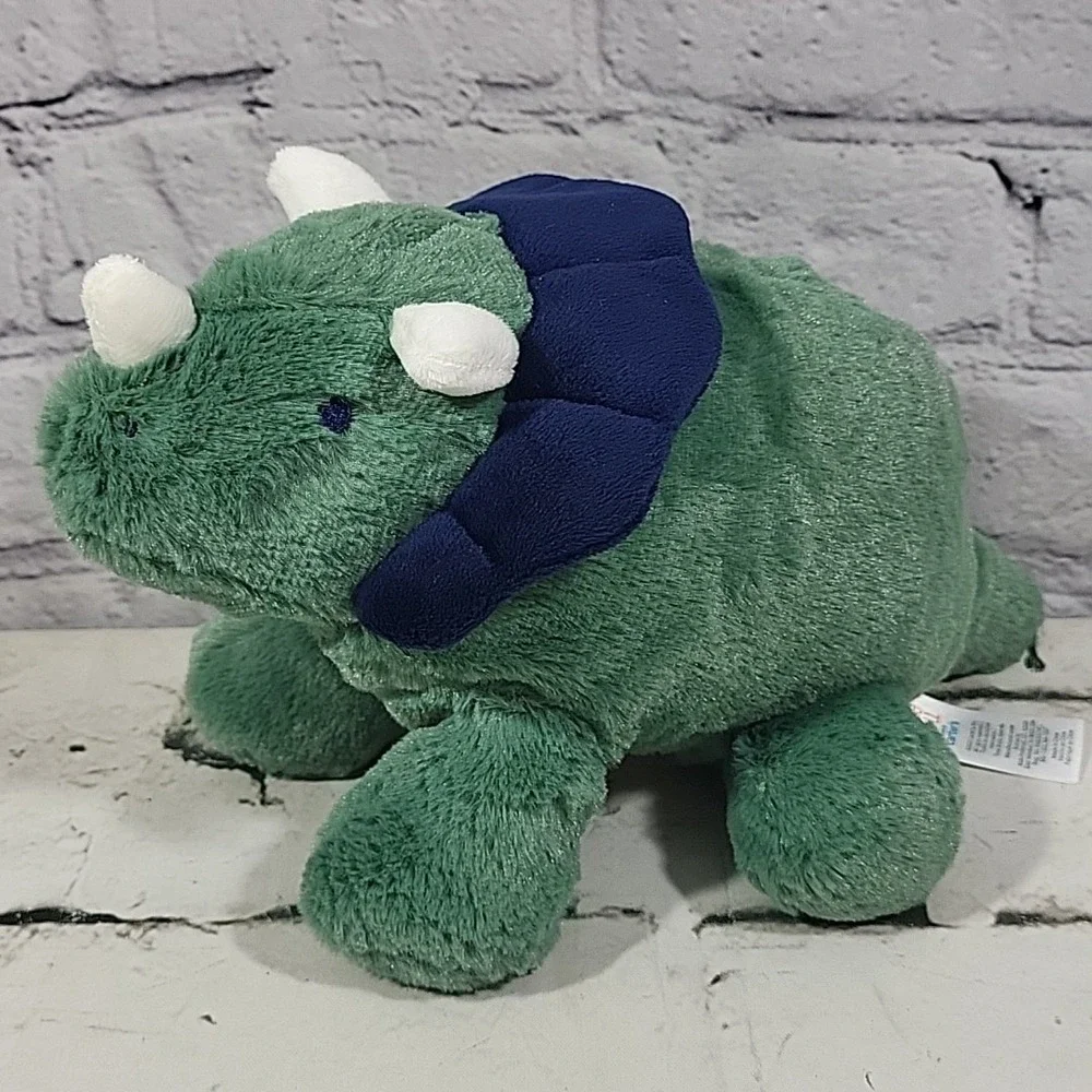 Carters Just One You Dinosaur Plush Green‎ Triceratops Stuffed Baby Lovey #68340